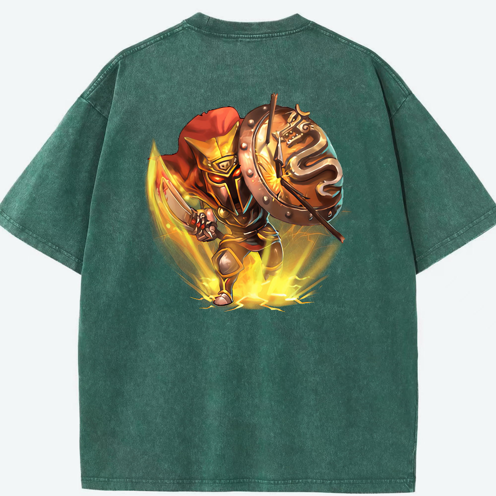 リーグ・オブ・レジェンド League of Legends LOL 綿100% ヴィンテージ風 半袖Tシャツ（背面プリント）